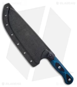 TOPS Knives Dicer 3 & 8 Kitchen Knife Combo Black/Blue G10 (Stonewash) -Knives And Tools TOPS Dicer 8 Fixed Blade Knife Black Blue G10 Tumbled TPDCR801 BHQ 97481 ns sheath