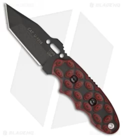 TOPS Knives C.A.T. Tanto Fixed Blade Knife Red/Black G-10 (3.25 Black) 203T-02