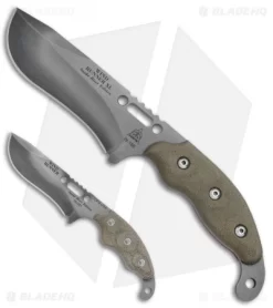 TOPS Knives Wind Runner SRE Fixed Blade Combo Green Micarta (Black River Wash)