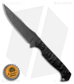 Toor Knives Krypteia Carbon Fixed Blade Knife Black G-10 (4" Black Stonewash) -Knives And Tools Toor Knives Krypteia Carbon Fixed Blade Knife Black G10 4.0 BHQ 123646 LS Bottlecap