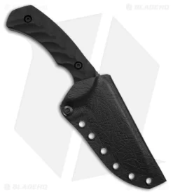Toor Knives Mullet Fixed Blade Knife Ebony Wood (4" Black) -Knives And Tools Toor Knives Mullet FBK Ebony Wood 4in Black BHQ 178790 td sheath 1