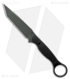Toor Knives Serpent Tanto Fixed Blade Knife Black G-10 (3.9" Caiman Green)