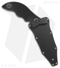 Turner CNC Voodoo Doc Chimera Fixed Fighting Knife Black G-10 (3.5" DLC 3V) -Knives And Tools Turner CNC Voodoo Doc Chimera Fixed Blade Fighting Knife DLC BHQ 171293 jr sheath