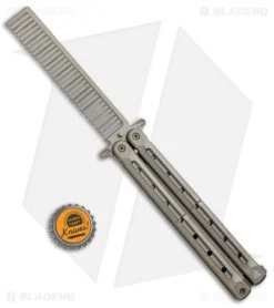 WE Knife Co. Nerv Butterfly Trainer Comb Champagne Titanium 907A -Knives And Tools WE Knife Co Nerv Butterfly Trainer Comb Champagne Ti 907A BHQ 96065 jr bottlecap