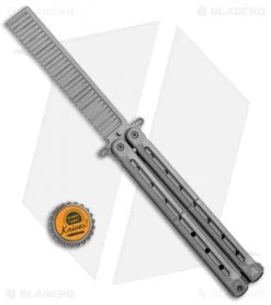 WE Knife Co. Nerv Butterfly Trainer Comb Gray Titanium 907B -Knives And Tools WE Knife Co Nerv Butterfly Trainer Comb Gray Ti 907B BHQ 96066 jr bottlecap