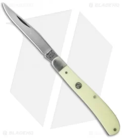 Bear & Son Slimline Slip Joint Knife 3.875" Yellow Delrin C3148