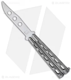 Bear & Son 114TR Butterfly Knife Trainer Silver Vein (4" Dull Blade)
