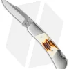 Bear & Son Lock Back Knife Stag Delrin (2.25" Satin) SD26