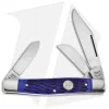 Buck Creek Big Diamond Pocket Knife 4.25" Blue Pick Bone