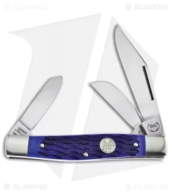 Buck Creek Big Diamond Pocket Knife 4.25" Blue Pick Bone