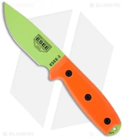 ESEE Knives ESEE-3PM-VG Modified Knife Orange G-10 (3.88" Venom Green)