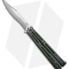 Hom Design Basilisk-R Balisong Butterfly Knife Green Carbon Fiber (4.6" Satin)