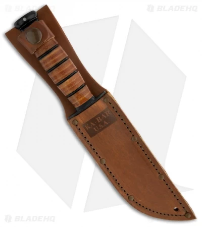 Ka-Bar Short USA Fighting/Utility Knife Leather Sheath (5.25" Black Serr) 1261 2 Ka-Bar Short USA Fighting/Utility Knife Leather Sheath (5.25" Black Serr) 1261 - Image 2