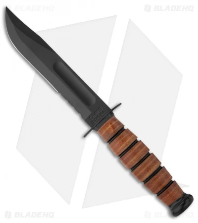 Ka-Bar Short USA Fighting/Utility Knife Leather Sheath (5.25" Black Serr) 1261 1 Ka-Bar Short USA Fighting/Utility Knife Leather Sheath (5.25" Black Serr) 1261