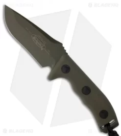 Microtech Currahee Drop Point Knife Fixed Blade (4.5" Green D2) 102-1GR