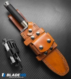 Marfione Custom Knives Interceptor Survival Knife Bronzed (7.875" Damascus) -Knives And Tools microtech interceptor chad nichols damascus sheath cm 2