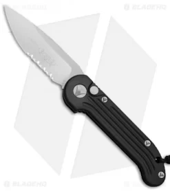 Microtech LUDT Automatic Knife Black (3.4" Satin Serr) 135-5