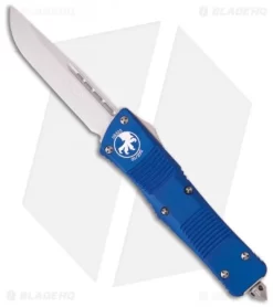 Microtech Blue Troodon S/E OTF Automatic Knife (3" Bead Blast Plain) 139-7BL