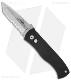 Emerson Pro-Tech CQC-7 Tanto Automatic Knife W/ Solid Handle (3.25" SW Serr)