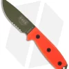 ESEE Knives ESEE-3S-OD Knife Orange G-10 (3.88" OD Green Serr)