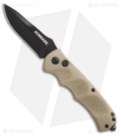 Schrade Extreme Survival Spear Point Automatic Knife Tan (3.25" Black) SC60BR