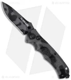 Schrade Extreme Survival Drop Point Automatic (3.25" Urban Camo) SC60C
