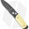 Schrade Smedy Automatic Knife Black/Sim Ivory Handle (2.5" Black) SMEDBY