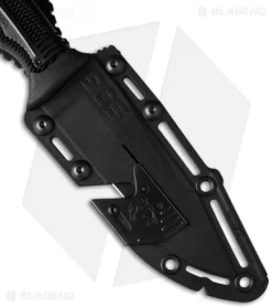 SOG Seal Strike Fixed Blade + Deluxe Sheath (4.875" TiNi Black Serr) SS1003 -Knives And Tools sog seal strike ss1003 cp sheath2 cm