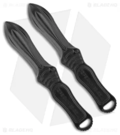 TOPS Knives Tactical Nuk Knife Black Dagger Fixed Blade (3.25" Plain) NUK-02