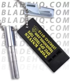 TOPS Knives Trail Mate Neck Knife (3" Gray) TRMT-01 -Knives And Tools tops fire starter kit